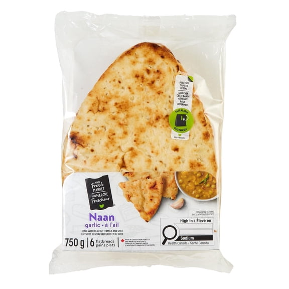 Naan à l’ail Mon marché fraîcheur