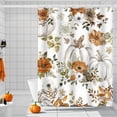 thumbnail image 2 of Crochets pour Rideau de Douche, Rideau de Douche Épaissi et Imperméable avec Tringle, Ensemble de Rideaux en Tissu pour Cloison de Salle de Bain Sans Perçage, 2 of 6