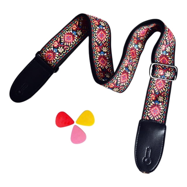 TISHITA Electric Guitar Strap Portable for Mandolin Electric Guitar Classical Guitar red