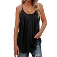 thumbnail image 1 of Innerwin Camisole Solid Color Women Tank Tops Party Sleeveless Loose Cami Black L, 1 of 6