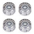 thumbnail image 1 of Luckyn 4 Pcs Multi Color LP Electric Guitar Volume Tone Knob Top Hat Speed Control Guitar Knobs Transparent, 1 of 7