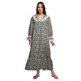 thumbnail image 1 of Moomaya Chemise de Nuit Maxi à Manches Longues Imprimée, Boutonnée, en Coton, Tenue de Sommeil, 1 of 5