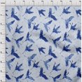 thumbnail image 4 of oneOone Viscose Jersey Dark Blue Fabric Asian Japanese Bird Fabric For Sewing Printed Craft Fabric By The Yard 60 Inch Wide, 4 of 4