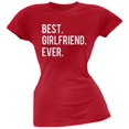 thumbnail image 1 of Valentine's Day Best Girlfriend Ever Red Soft Juniors T-Shirt, 1 of 1