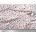 thumbnail image 2 of Soimoi Moss Georgette Fabric Leaves,Butterfly & Flower Print Fabric by Yard 42 Inch Wide, 2 of 3