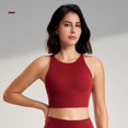 thumbnail image 2 of Yuyuzo Sports Bras for Women Wireless High Support Seamless Stretchy Full Coverage Active Workout Crop Tank Tops, 2 of 7