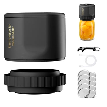 Electric Mason Jar Vacuum Sealer with Can Opener and Regular Mason Lids, Vacuum Sealing Machine