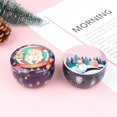 thumbnail image 4 of Christmas Tinplate  Candy Tin Can Candle Jars With Lid Candle Container Empty Box Cookie Candy Storage Gift Case, 4 of 6