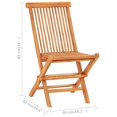 thumbnail image 4 of vidaXL 3 Piece Folding Bistro Set Solid Teak Wood, 4 of 5