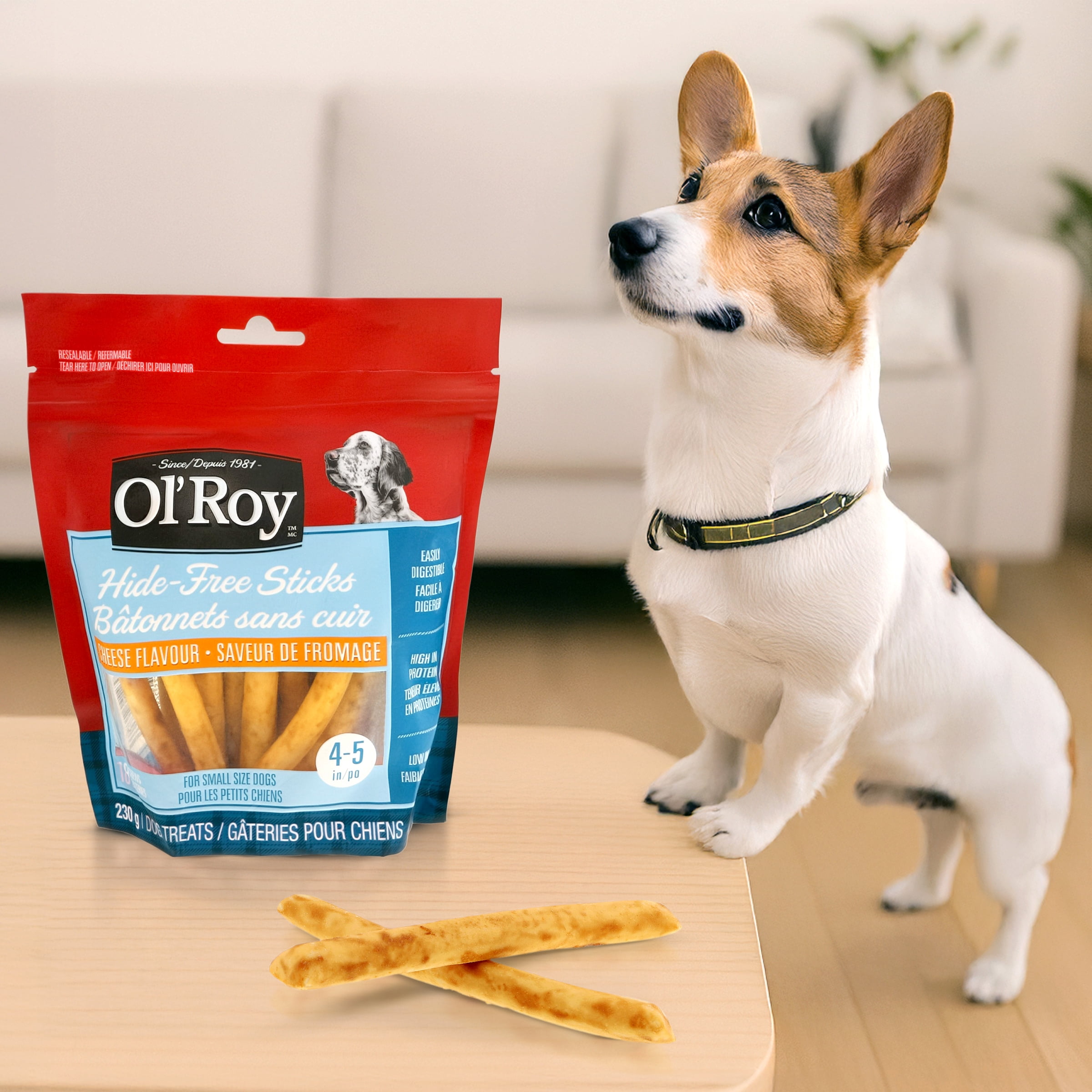 Bâtonnets sans peau saveur fromage Ol’ Roy