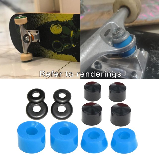PU Choc Planche à Roulettes Rondelles de Remplacement de Bague Portent Résistant Écrous Camion Planche à Roulettes Longboard Accessoire - Bleu