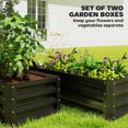 thumbnail image 4 of Outsunny Raised Garden Beds Set of 2, Galvanized Planter Box, Black, 4 of 10