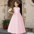 thumbnail image 2 of Wo-Fusoul Robe d'Anniversaire pour Filles, Robe de Princesse d'Été Sans Manches à Col Rond en Tulle et Maille, Robe de Fête pour Enfants de 1 à 15 Ans, 2 of 5