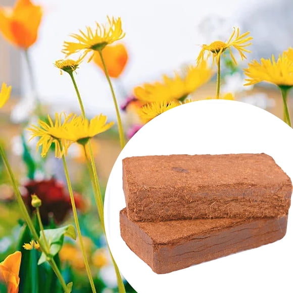 Binwennn Coconut Brick Nutrient Soil Flower General Type Coconut Husk Flower Soil Vegetable Soil Demineralized Meaty Soil Soil Grafting Rubber Bands Natural Hair Color for Hair Coverage Small for