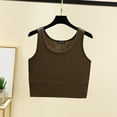 thumbnail image 2 of Swstbby Liquidation d'Économies d'Été! Débardeurs d'Été pour Femmes Grande Taille, Débardeur d'Été Décontracté pour Femme à Couleur Unie Ample à Col Rond Vert Armée TTTG, 2 of 4