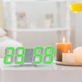 thumbnail image 4 of Fridja Liquidation d'Été Réveil Numérique à DEL, Horloge Murale pour Adolescents, Mode Nuit Réglable Horloge Électronique de Table Horloge Murale pour Salon, Chambre et Bureau, 9,3 Pouces X 3,3 Pouces, Vert, 4 of 5