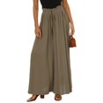 thumbnail image 1 of Women Oversized Pants Solid Color Ladies Casual Pants Boho Style Vacation Outfit, 1 of 6