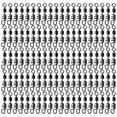 thumbnail image 4 of 100Pcs Fishing Lure Connector with Screwed Snap Fish Rolling Swivels Corkscrew, 4 of 8