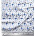 thumbnail image 1 of Soimoi Blue Heavy Canvas Fabric Aztec Geometric Print Fabric by the Yard 58 Inch Wide, 1 of 3