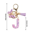 thumbnail image 4 of TopLLC Tools&Home Improvement Initial Letter Keychains For Women Tassel Purple Cute Car Keychain For Wallet Backpack Bag A chopper, 4 of 4