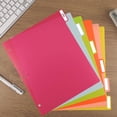 thumbnail image 2 of KEINXS 6 Tab Dividers for 3 Ring Binder Colorful Binder Dividers with Tabs 3 Ring Page Folder Dividers Plastic Tabbed File Dividers with Tabs Three Ring Binder Index Dividers, 2 of 8