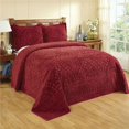 thumbnail image 1 of Better Trends BSRDOBU 96 x 110 in. Rio Chenille Bedspread, Burgundy - Double, 1 of 3