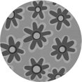 thumbnail image 1 of Ahgly Company Tapis d'Intérieur Ronds Transitionnels Gris Gray Lavables à la Machine, 3 Pieds Rond, 1 of 7