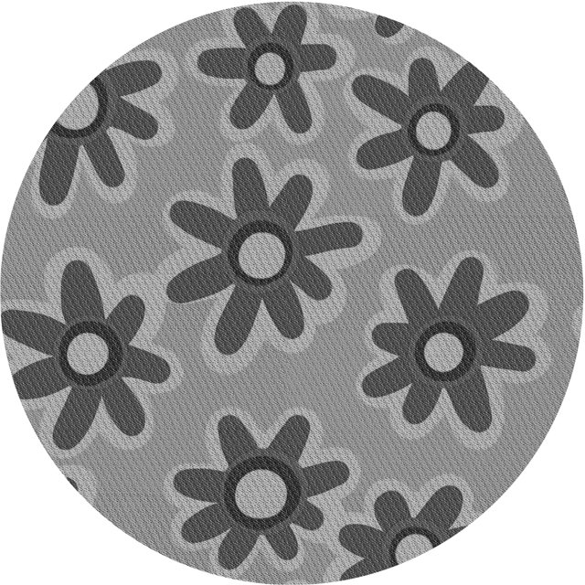Ahgly Company Tapis d'Intérieur Ronds Transitionnels Gris Gray Lavables à la Machine, 3 Pieds Rond