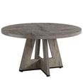 thumbnail image 4 of Fnova 47" Coffee Table, Round Dining Table for 4 People, Modern Farmhouse Wooden Kitchen Table, Living Room, Gray (Chairs Not Included), 4 of 12
