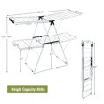 thumbnail image 2 of Patiojoy Folding Clothes Drying Rack 2-Layer Portable Dryer with Height Adjustable Wings for Outdoor Indoor Use, 2 of 7