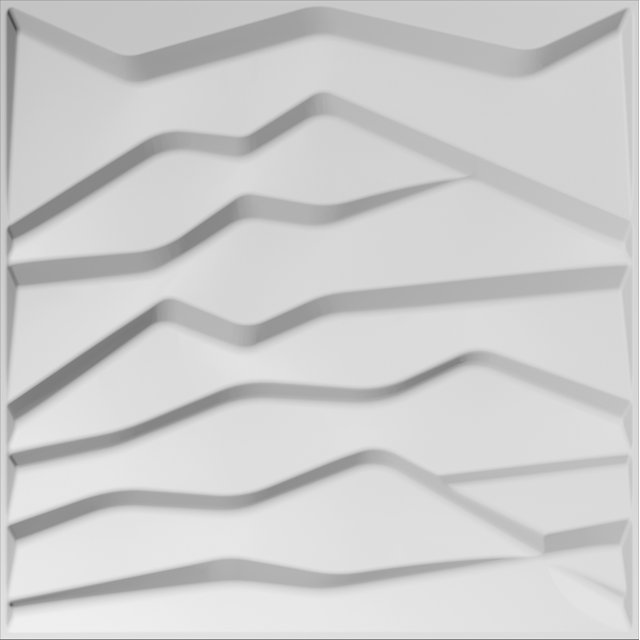 Dundee Deco's Paintable Off White Abstract Hills Fiber 3D Wall Panel, 1.6 ft X 1.6 ft, Interior Design Wall Paneling Decor Commercial and Residential Application, 2.6 sq.ft. each, 5-Pack