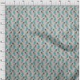 thumbnail image 3 of oneOone Georgette Viscose Fabric Leaves & Floral Block Print Fabric BTY 42 Inch Wide, 3 of 4