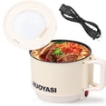 thumbnail image 3 of CNKOO Fznkrag Electric Hot Pot 1.9 Qt Ramen Cooker Portable Multi-Functional Lazy Pot for Cooking Pasta Egg Soup 450 W Electric Non-Stick Cooker with Over-Heating Protection for Dorm Offi, 3 of 10