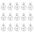 thumbnail image 1 of Unique Bargains Pendentifs Perles Factices 8 mm, Lot de 150 Perles Rondes Imitation Perle, Argent Blanc, 1 of 6
