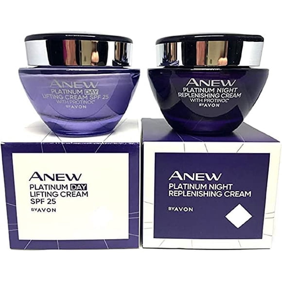 AVON Anew Platinum Crème de Jour et de Nuit 1,7 OZ Chaque Lot de 2