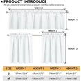 thumbnail image 3 of Pink Red Spot 3 Piece Kitchen Window Curtain Panel Tiers and Valance Set Rod Pocket Darkening Curtains Light Filtering Energy Efficient Curtain Set, 3 of 5