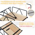thumbnail image 2 of 2 PCS Napkin Holder for Table, Black Napkin Holder with Weighted Arm, Metal Napkin Dispenser with Wood Base, Paper Napkin Holder for Kitchen Restaurant, 2 of 7