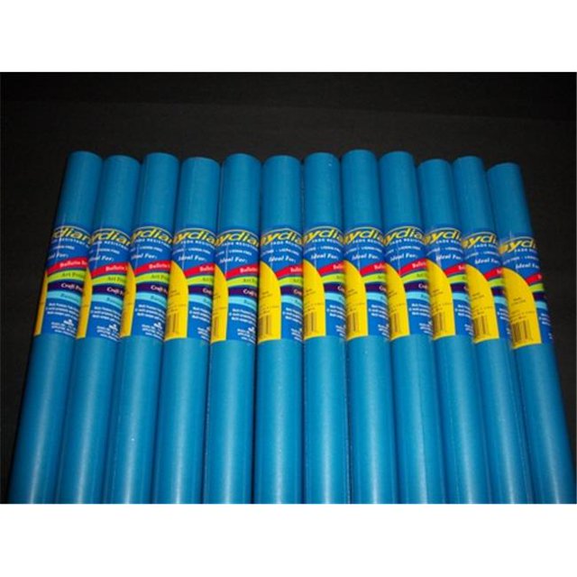 80071 RiteCo Raydiant RiteCo Raydiant Rouleaux d'Art Résistants à la Décoloration Bleu Moyen 24 Po X 12 Pi Lot de 12
