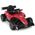 thumbnail image 1 of Costway 12V Kids Ride on Car Electric Racing Truck Remote Control w/ MP3 & Lights Red, 1 of 10