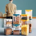 thumbnail image 2 of Clear Plastic Sealed Food Tank Moisture-proof Fresh-keeping Storage Box Snack Cereal Jar Container, White, S, 2 of 8