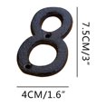 thumbnail image 1 of Aodebiao Creative Alloy Wrought Iron Floating House Numbers Modern House Address Number,Anti-Rust House Numbers Decorative Address Sign for Door Garden Mailbox with Nail Kit,Coated Black, 1 of 3