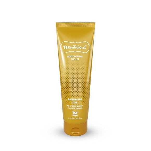 Teenilicious Gold Sparkle Body Lotion for Women & Men | Skin Moisturizer & Shimmer Lotion |