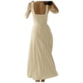 thumbnail image 3 of Timegard Robes d'Été pour Femmes à Larges Bretelles, Encolure Carrée, Sans Manches, Couleur Unie, Coupe Ajustée, Décontractée, Confortable, 3 of 6