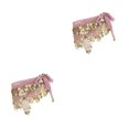thumbnail image 1 of Thinsony Beautiful Belly Dance Waist Chain Intricate Pink 2Set, 1 of 1