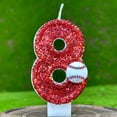 thumbnail image 4 of Baseball Glitter Birthday Cake Candle, Number Topper Decor for Sports Themed Party, 4 of 4