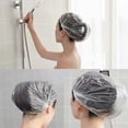 thumbnail image 4 of Bonnets de Douche Jetables en Vrac, Grand Élastique, Design Transparent pour Femmes, Voyage, Usage Domestique, 4 of 5
