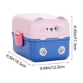thumbnail image 3 of JZCHUNTOY Cute Cartoon Animal Double Layer Bento Lunch Box 1 Pack, Leak Proof Food Grade Reusable Food Container, Microwave Safe Portable Lunch Box for Work Picnic Travel and Daily Meal Prep, 3 of 6