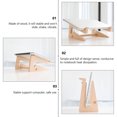 thumbnail image 3 of 1 Pce Support pour Ordinateur Portable Étagère de Rangement en Bois Créative (Bois), 3 of 7