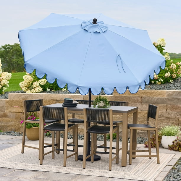 blue patio umbrella canada Turquoise Cantilever Like to read in the great outdoors Garvee Extra Wide 9x15 ft