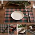 thumbnail image 1 of Christmas Plaid Placemats Set Tartan Snowflake Table Mats Washable Stain Resistant for Dining Table Kitchen Holiday Party Decorations Winter Decor, 1 of 7